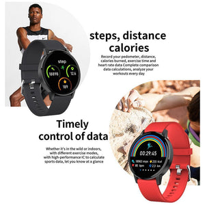 Smartwatch Heart Rate Monitor Fitness Tracker IP68 Waterproof For Android IOS - RAPBLUE