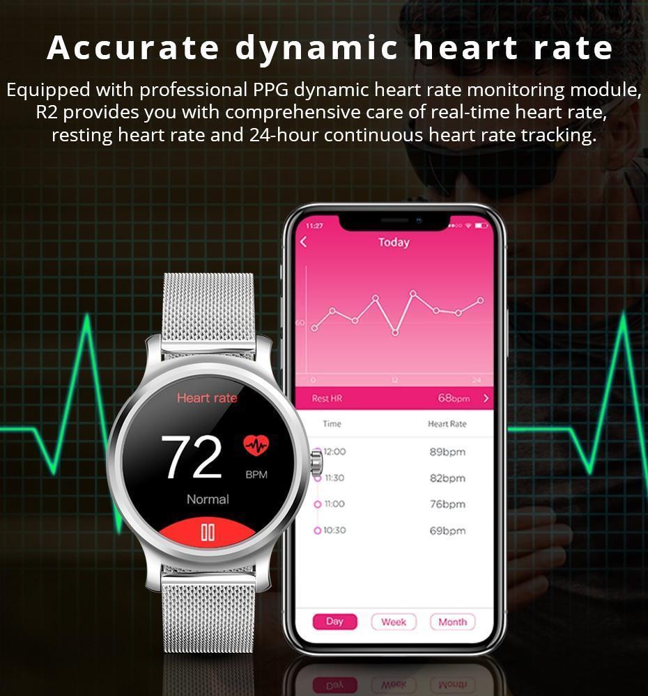 New Heart Rate Fitness Monitor Dynamic Bluetooth Sport Smartwatch For iOS Android - RAPBLUE