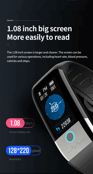 New Heart Rate Monitor Fitness Tracker IP67 Waterproof Smartwatch For iPhone Samsung Xiaomi - RAPBLUE