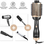 Blow Dryer with Comb Hot Air Brush Curling Brush Wand One Step Volumizer Hair Dryer - RAPBLUE