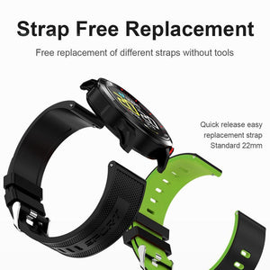 New Waterproof Full Touch IPS Screen Heart Rate Sport Fitness Tracker Smartwatch For iPhones Android - RAPBLUE