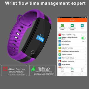 Bluetooth Wristband Fitness Tracker Heart Rate Monitor Smartwatch For iPhones Android