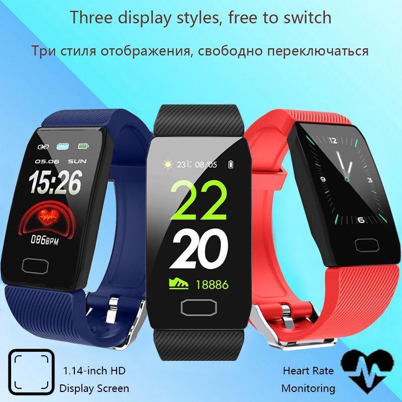 New Waterproof Heart Rate Fitness Tracker Bluetooth Digital Wristband Smartwatch - RAPBLUE