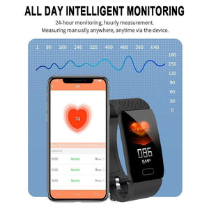 New Waterproof Heart Rate Fitness Tracker Bluetooth Digital Wristband Smartwatch - RAPBLUE
