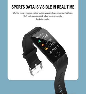 New Waterproof Heart Rate Fitness Tracker Bluetooth Digital Wristband Smartwatch - RAPBLUE
