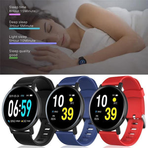 New IP67 Waterproof Heart Rate Monitor Fitness Tracker Watch Music Control Pedometer Smartwatch For iOS Android Gifts - RAPBLUE