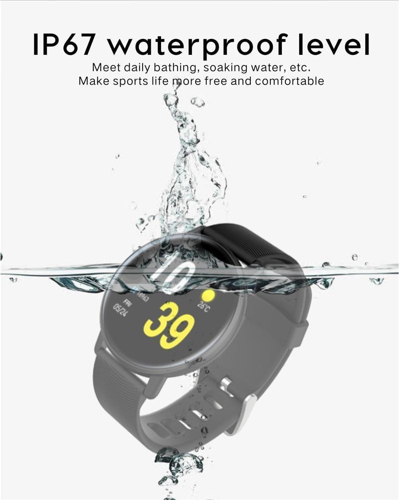 New IP67 Waterproof Heart Rate Monitor Fitness Tracker Watch Music Control Pedometer Smartwatch For iOS Android Gifts - RAPBLUE