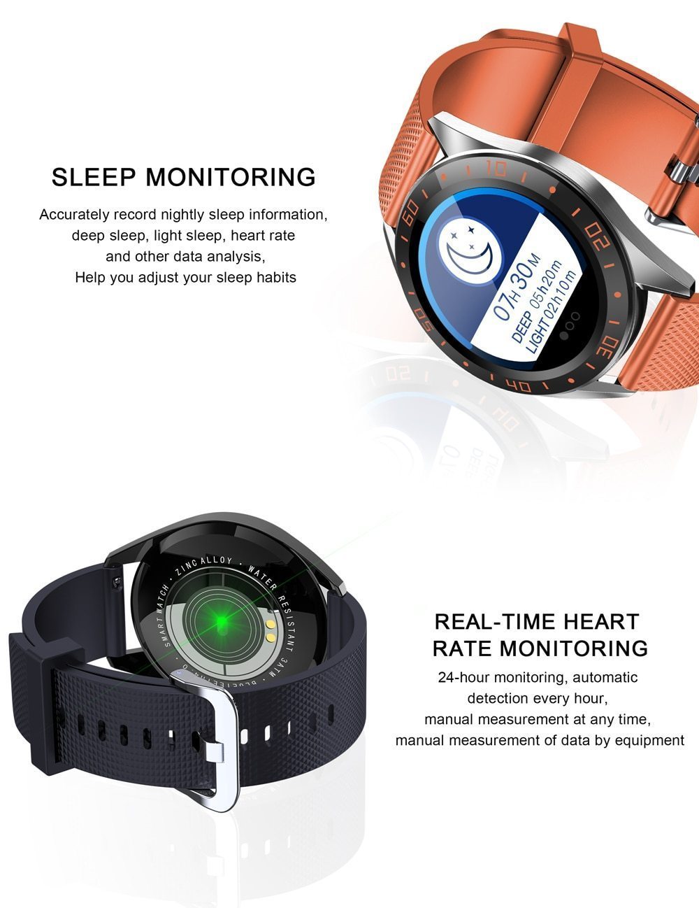 New Hybrid Heart Rate Fitness Tracker Digital Wrist Smart Watch Sports Smartwatch For iPhone Android Gifts - RAPBLUE