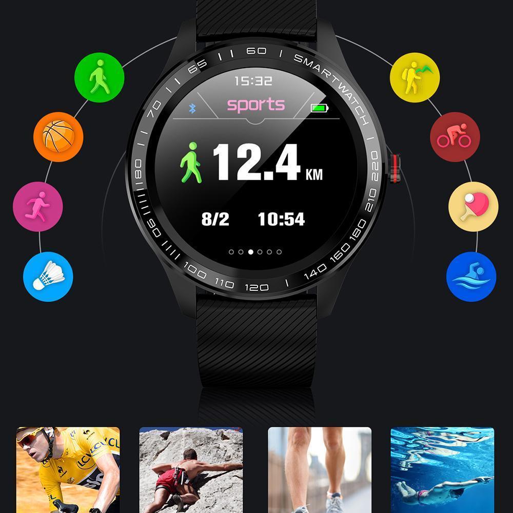 New IP68 Waterproof Heart Rate Fitness Tracker Full Touch Screen Smartwatch For iPhone Samsung Xiaomi - RAPBLUE