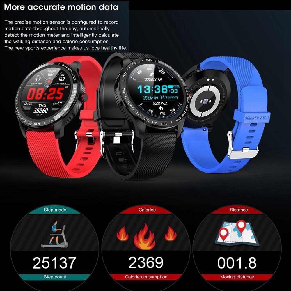 New IP68 Waterproof Heart Rate Fitness Tracker Full Touch Screen Smartwatch For iPhone Samsung Xiaomi - RAPBLUE