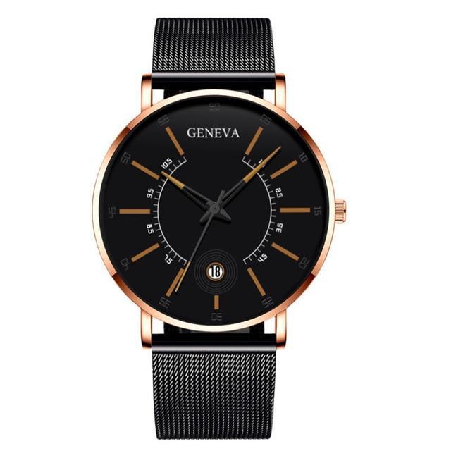 Unisex Ultra Thin Stainless Steel Mesh Band Watch - RAPBLUE