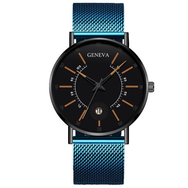 Unisex Ultra Thin Stainless Steel Mesh Band Watch - RAPBLUE