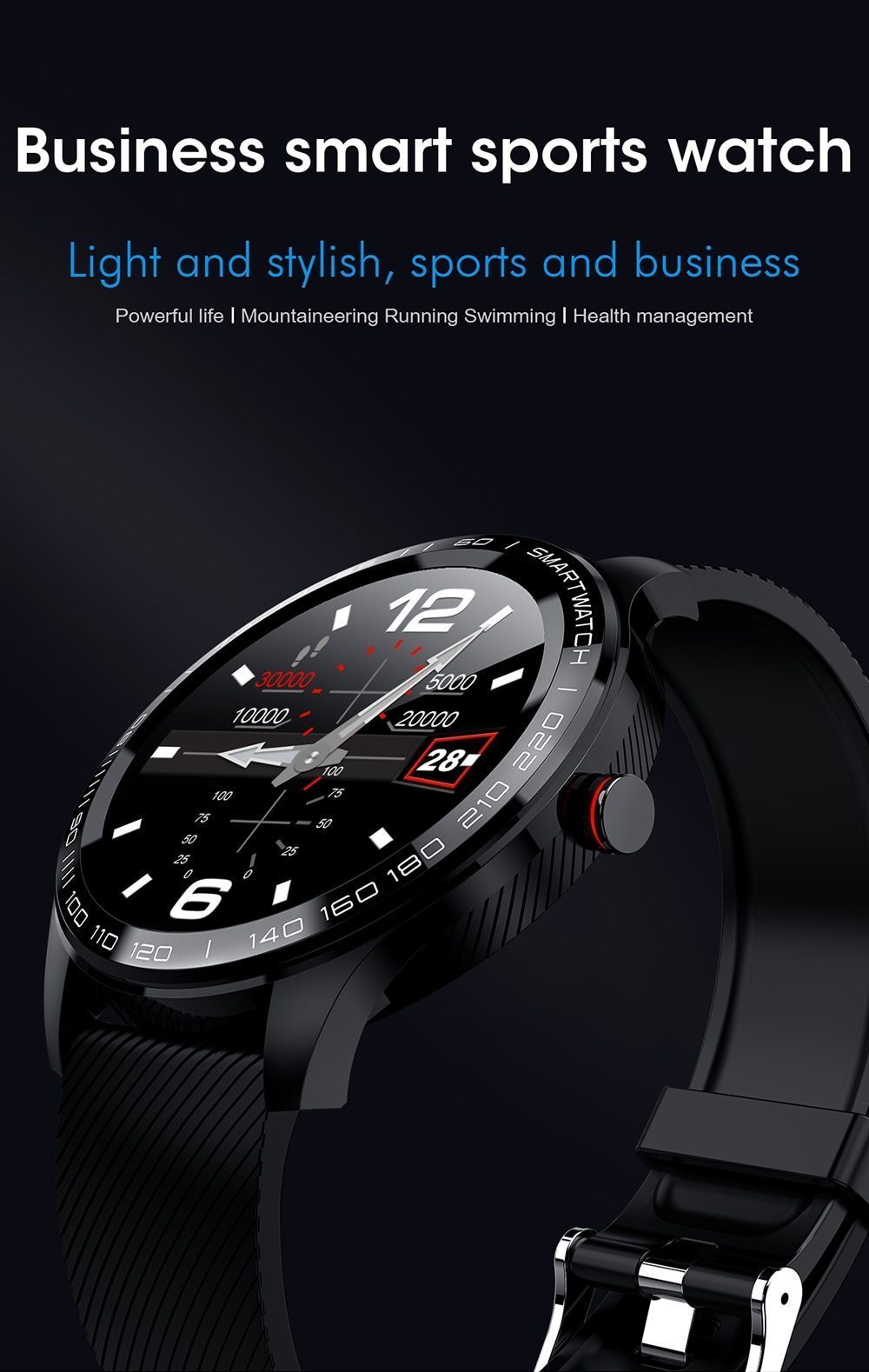 New IP68 Waterproof Heart Rate Fitness Tracker Full Touch Screen Smartwatch For iPhone Samsung Xiaomi - RAPBLUE