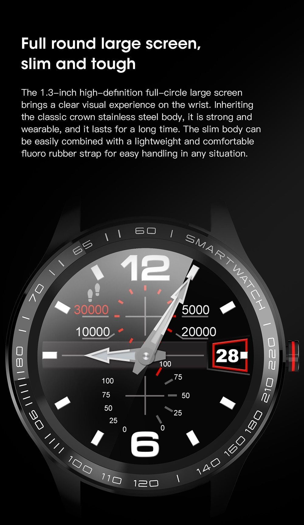 New IP68 Waterproof Heart Rate Fitness Tracker Full Touch Screen Smartwatch For iPhone Samsung Xiaomi - RAPBLUE