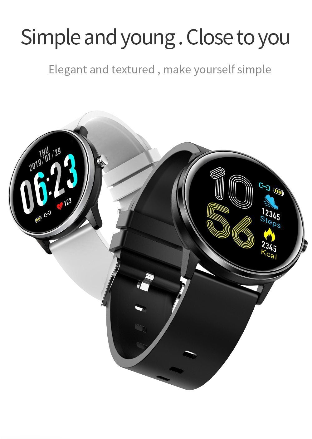New IP68 Waterproof Heart Rate Fitness Tracker Digital Wrist Smartwatch For iPhone Samsung Xiaomi - RAPBLUE