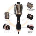 Blow Dryer with Comb Hot Air Brush Curling Brush Wand One Step Volumizer Hair Dryer - RAPBLUE