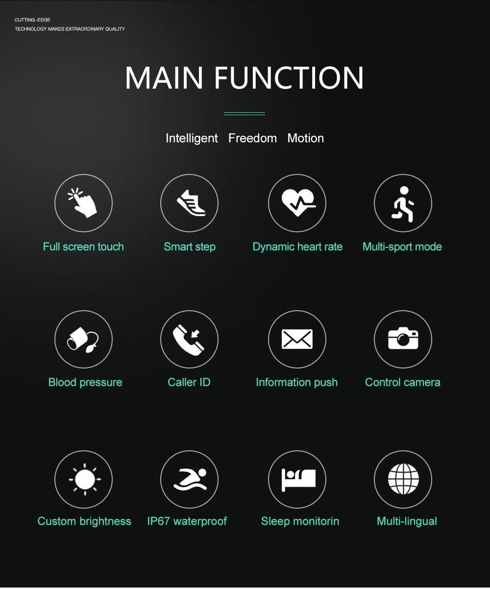 New Outdoor Sports Fitness Tracker Heart Rate Smart Watch Digital Wrist Smartwatch For iPhone Samsung Xiaomi - RAPBLUE