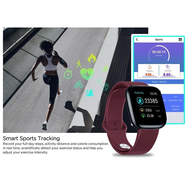 New IP67 Waterproof Heart Rate Long Battery Life IPS Colour Screen Smart Watch For Android IOS - RAPBLUE