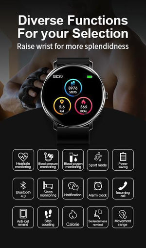 New IP67 Waterproof Heart Rate Fitness Tracker Digital Bracelet Wrist Smartwatch - RAPBLUE