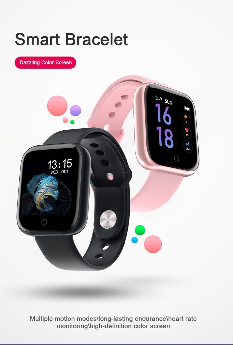 New Smart Waterproof Wristband Smart Watch Fitness Tracker Smartwatch Digital Wristband For iPhone Samsung Xiaomi - RAPBLUE