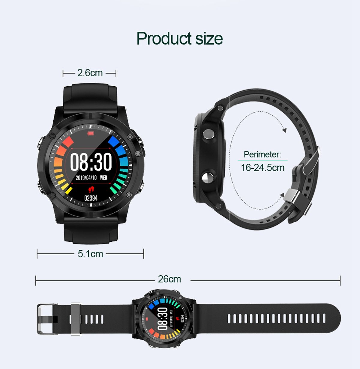 New Waterproof Heart Rate Fitness Tracker Long Standby Digital Wrist Smartwatch For iPhone Samsung Xiaomi - RAPBLUE