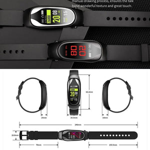 New Bluetooth Passometer Heart Rate Fitness Bracelet Smart Band Wrist Digital Wrist Smartwatch With Headset - RAPBLUE