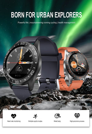 New Heart Rate Monitor IP67 Waterproof Fitness Watch With Weather Wrist Digital Smartwatch - RAPBLUE