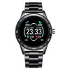 Stainless Steel Mens Heart Rate Blood Pressure Smartwatch - RAPBLUE