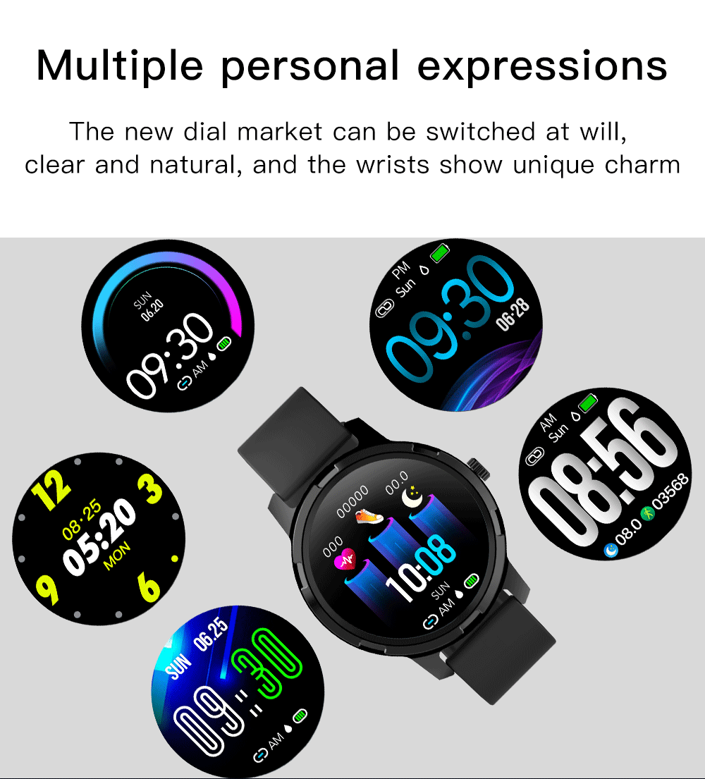 New IP67 Waterproof Bluetooth Fitness Tracker Heart Rate Digital Wrist Smartwatch - RAPBLUE