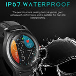 New HD Full Touch Screen IP67 Waterproof Heart Rate Fitness Tracker Digital Wrist Smartwatch - RAPBLUE