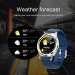 Full Touch Screen IP67 Waterproof Weather Forecast Digital Wrist Smartwatch - RAPBLUE