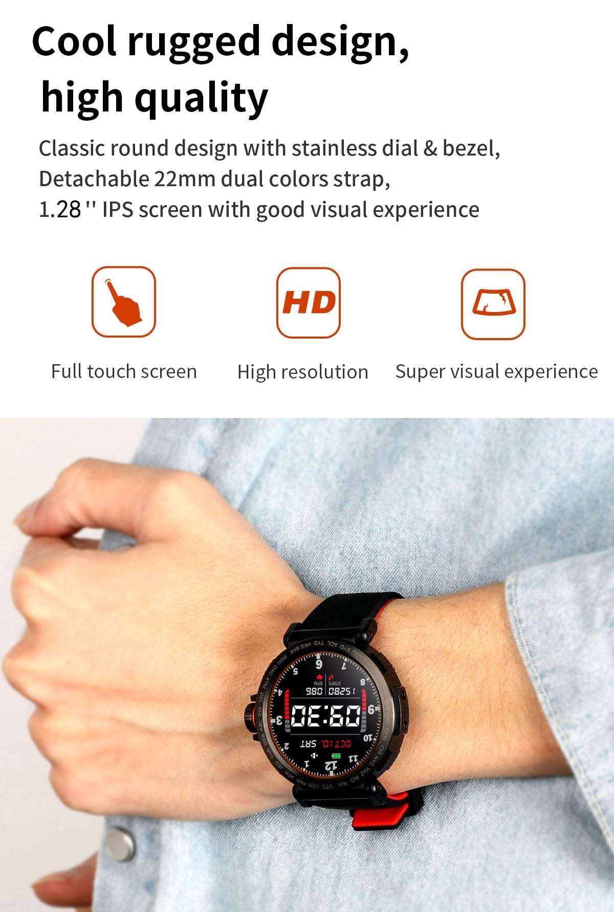 New IP68 Waterproof Sport Heart Rate Fitness Tracker Smartwatch For IOS Android Xiaomi - RAPBLUE