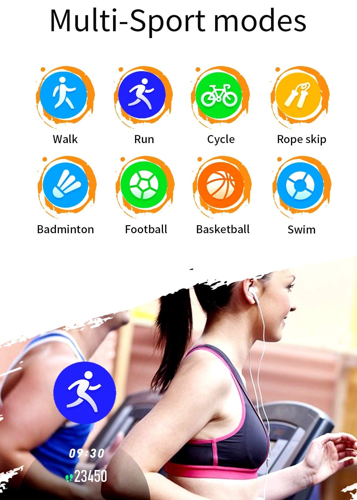 New IP68 Waterproof Sport Heart Rate Fitness Tracker Smartwatch For IOS Android Xiaomi - RAPBLUE
