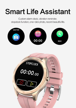 New Women's Smart Watch Fitness Tracker Heart Rate Monitor Full Touch Screen Sport Pedometer - RAPBLUE