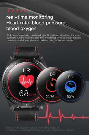 New Heart Rate Fitness Tracker 1.3'' Inch Full Touch Screen Bracelet Smart Watch - RAPBLUE