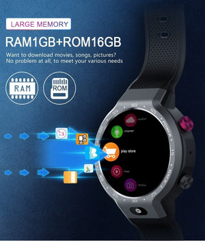 New Android 7.1 5MP 4G WIFI Smart Watch Heart Rate Fitness Tracker For iPhone Android Xiaomi - RAPBLUE