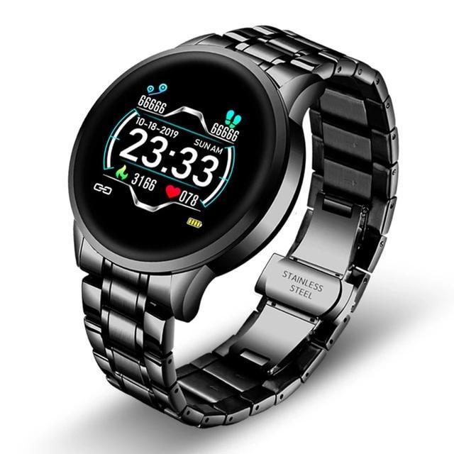 Stainless Steel Black Smart Watch for Men Android Watch UK | LK 126® - RAPBLUE