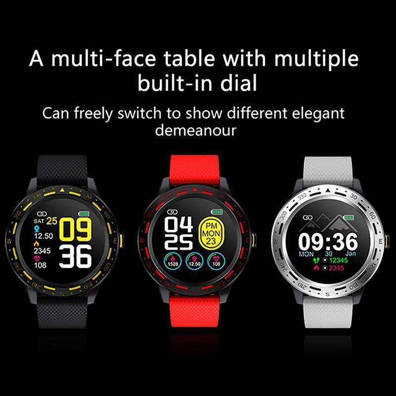 New IP67 Waterproof 1.3'' Full Touch Screen Heart Rate Fitness Tracker Sport Smartwatch - RAPBLUE
