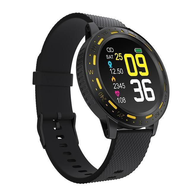 New IP67 Waterproof 1.3'' Full Touch Screen Heart Rate Fitness Tracker Sport Smartwatch - RAPBLUE