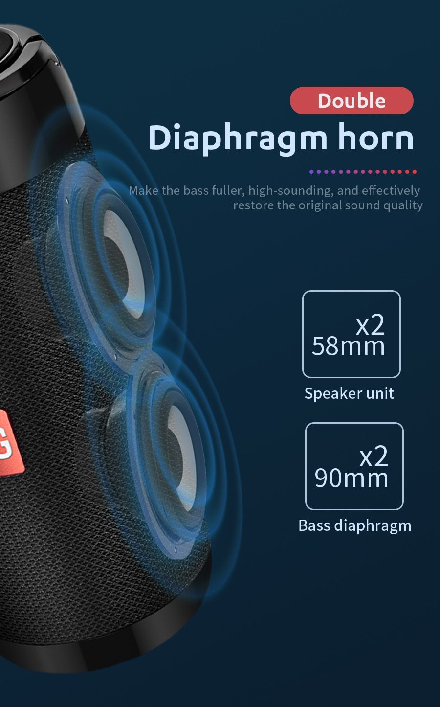 Portable Wireless Bluetooth Waterproof Speaker - RAPBLUE