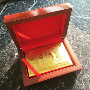 24K GOLD-PLATED PLAYING CARDS WITH CASE - RAPBLUE