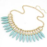 Boho Crystal Bib Necklace - RAPBLUE