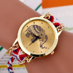 Gold Tribal Chain Elephant Watch - RAPBLUE