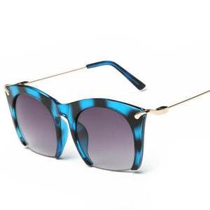 Half Rim Cat Eye Sunglasses - RAPBLUE