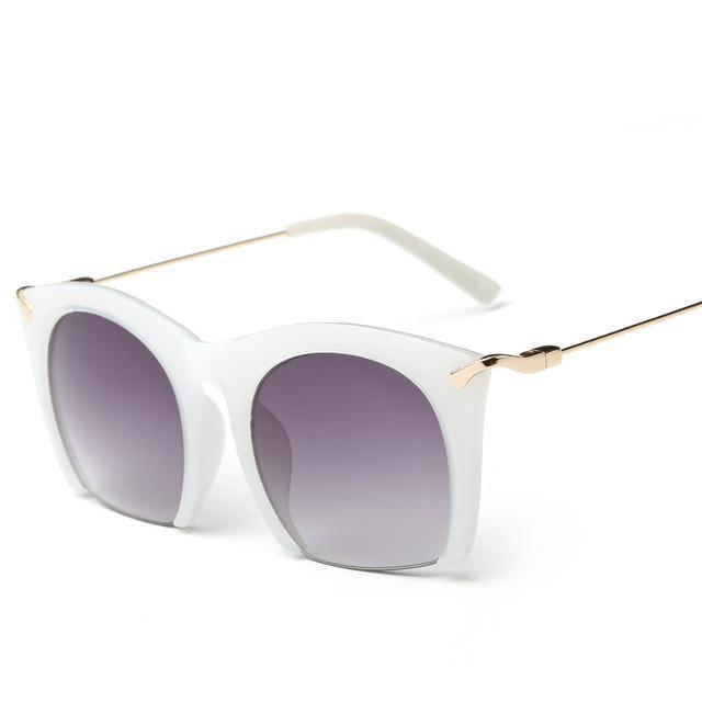 Half Rim Cat Eye Sunglasses - RAPBLUE