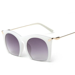 Half Rim Cat Eye Sunglasses - RAPBLUE