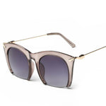 Half Rim Cat Eye Sunglasses - RAPBLUE