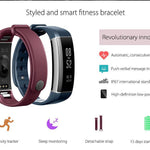 New Smart Wristband Pedometer Heart Rate Monitor Fitness Bracelet with IP67 Waterproof - RAPBLUE