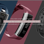 New Smart Wristband Pedometer Heart Rate Monitor Fitness Bracelet with IP67 Waterproof - RAPBLUE