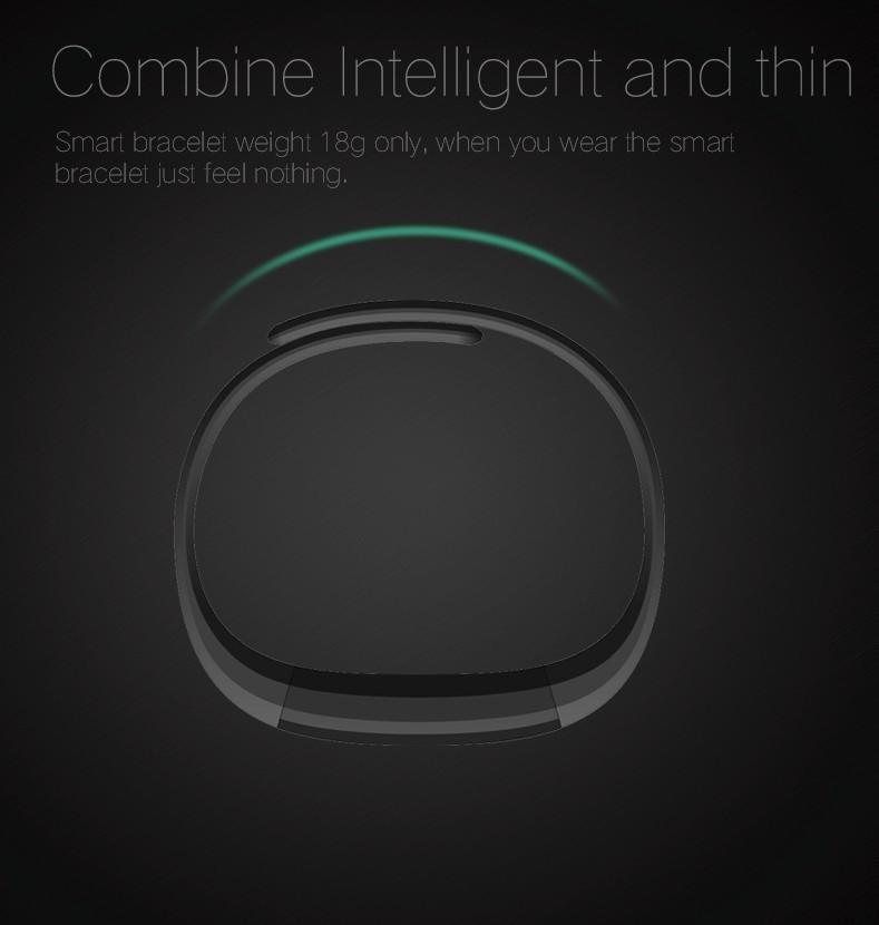 New Smart Bracelet Band with Sleep Activity Fitness Tracker Alarm Clock Vibration Pedometer Indicator for Iphone Android Smartband - RAPBLUE